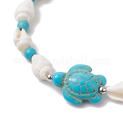 2шт 2 стиля браслетов из ракушек и бусин&nbsp;BJEW-TA00586-01