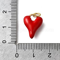 Латунные подвески из красной эмали KK-Z102-23G-02
