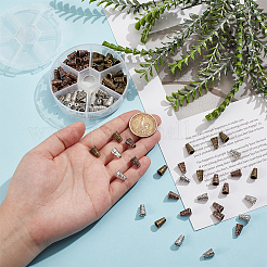 120 шт. 3-цветная бусина в тибетском стиле из сплава в форме конуса&nbsp;FIND-GO0003-34