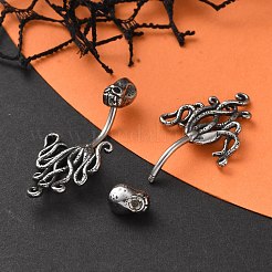 Осьминог 316 хирургическая нержавеющая сталь пупочные кольца EJEW-G416-07AS