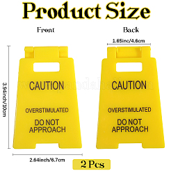 2шт. предупреждающий знак из смолы&nbsp;AJEW-CN0005-57
