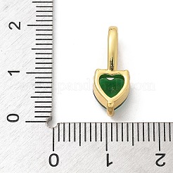 Латунь стекло кулоны KK-U050-14G