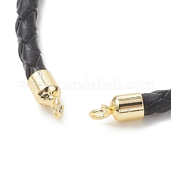 Изготовление плетеных кожаных браслетов диаметром 3 мм&nbsp;AJEW-JB01542