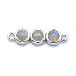 Соединители звеньев естественного драгоценного камня&nbsp;G-I196-24P