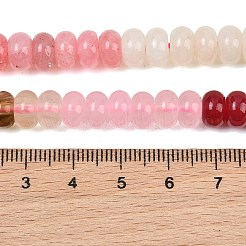 染め加工天然石ホワイトジェイドビーズ連売り  滑らかなロンデル  ミックスカラー  8x4.5mm  穴：0.7mm  約79個/連  15.94''（40.5センチメートル）&nbsp;GG-CBA7CEF-01