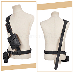 Sac ceinture médiéval en cuir PU pour deux bouteilles&nbsp;AJEW-WH0816-501B