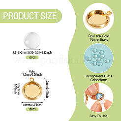 12 шт. латунная подвеска-кабошон&nbsp;KK-TA0003-10A