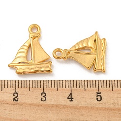 イオンプレーティング（IP）304ステンレスペンダント  ヨットのチャーム  18KGP本金メッキ  20x16x3mm  穴：2mm&nbsp;STAS-N103-80G