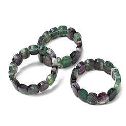 Bracelets extensibles en perles ovales d'agate naturelle veinée de dragon (teinte et chauffée) pour femmes et hommes&nbsp;GG-CBA9ACE-A14