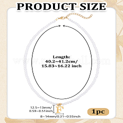 Colliers avec pendentifs en acier inoxydable et perles d'imitation&nbsp;NJEW-LP0001-51F-G