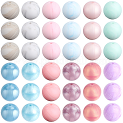 120 pz 12 colori perline focali rotonde in silicone&nbsp;SIL-PA0001-42