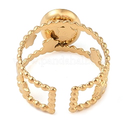 Овальные перстни из натурального белого нефрита RJEW-Z057-11G-05