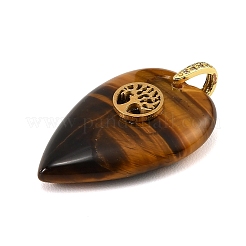 Natürlichen Tigerauge Anhänger&nbsp;G-G470-01G-03