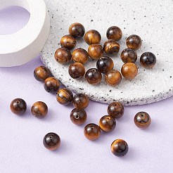 Природных тигровый глаз бисер нитей G-YW0001-56C