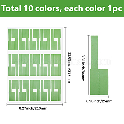 10 шт. 10-х цветные бумажные самоклеящиеся наклейки&nbsp;DIY-SP0006-12