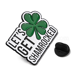 Broschen aus Emaille zum St. Patrick's Day&nbsp;JEWB-D310-05EB-04