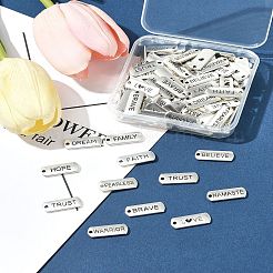 120 шт. 12 стиля тибетского стиля сплава прямоугольные подвески&nbsp;FIND-FS0003-63