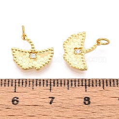 925 серебряная подвеска в виде листа с микропаве из прозрачных кубических цирконий STER-T008-52G