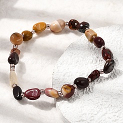 Armbänder aus natürlichen Mookait-Perlen&nbsp;GG-CBA05D5-02A-01