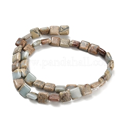 Натуральные бусины из аква терра яшмы G-Z110-H01-10x10mm