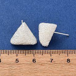 Серьги-гвоздики с текстурированной латунью&nbsp;EJEW-A143-02D-S