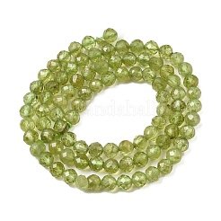 Природный перидот бисер нитей&nbsp;G-P603-C-4mm-01