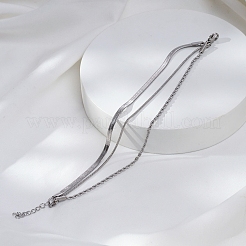 Стильные трехслойные браслеты из нержавеющей стали OB2318-1