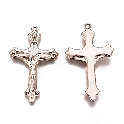 Alliage crucifix pendentifs croix&nbsp;PALLOY-E400-06LG-AAA