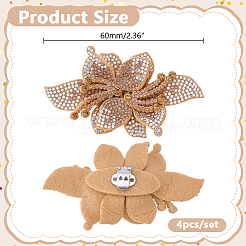 4 Stück Schuhclips aus Eisen&nbsp;HJEW-HY00184