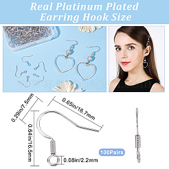 100 пара латунных крючков для сережек KK-CN0001-78