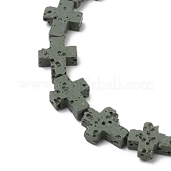 Fili di perle di roccia lavica sintetica&nbsp;G-B087-01A-08