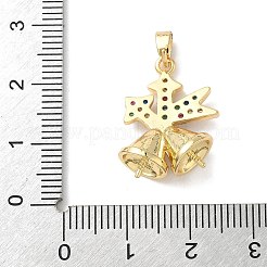 Рождественский латунный подвес с микропаве из кубических цирконий KK-K305-09G