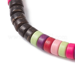 Женские браслеты из синтетической бирюзы и кокосовых бусин&nbsp;BJEW-JB12527-02