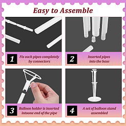Supports de ballons en plastique&nbsp;DIY-WR0005-65A