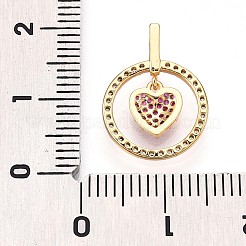 Латунные микро проложить кубического циркония подвески KK-N261-23B-G