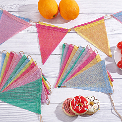 8 Stück Stoff-Dreiecksflaggenbanner&nbsp;AJEW-WR0003-48