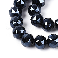 Непрозрачные стеклянные круглые бусины нити&nbsp;EGLA-T029-8mm-12A-01