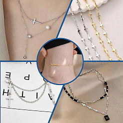 60 шт. 2 цвета religion 201 нержавеющая сталь соединительные подвески STAS-UN0054-08