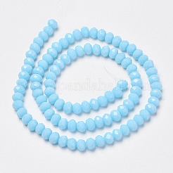 Chapelets de perles en verre opaque de couleur unie&nbsp;EGLA-A034-P2mm-D08