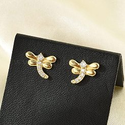 Серьги-гвоздики из циркония&nbsp;EJEW-R016-26G-10