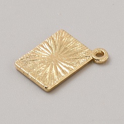 合金エナメルチャーム  トランプのチャームが付いた長方形  ゴールドカラー  ダイヤモンド  15x11x1mm  穴：1.2mm&nbsp;LS-FIND-WH0161-25C