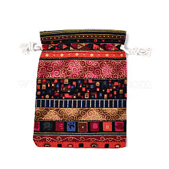 Сумки для хранения из хлопка и льна в этническом стиле ABAG-N008-10x14-B01