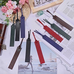 10 Stück 5 Farben PU-Leder-Lesezeichen&nbsp;AJEW-GL0003-22