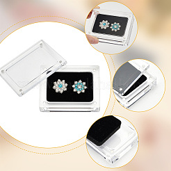 Акриловые упаковочные коробки с бриллиантами и магнитом&nbsp;CON-WH0105-14A