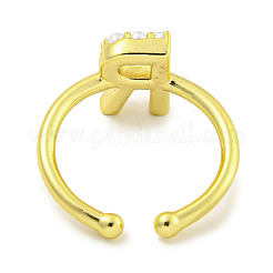Латунные открытые манжеты для женщин RJEW-F162-01G-R