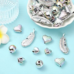 50 шт. 5 стиля УФ-покрытие непрозрачные CCB пластиковые бусины&nbsp;MACR-YW0004-72