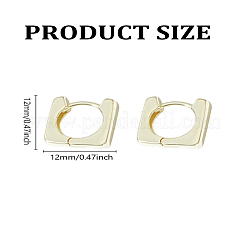 1 paio di orecchini a cerchio in ottone&nbsp;EJEW-LP0007-090G