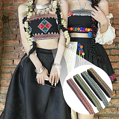 Ruban polyester style ethnique 14 m 4 couleurs&nbsp;OCOR-FG0001-50B