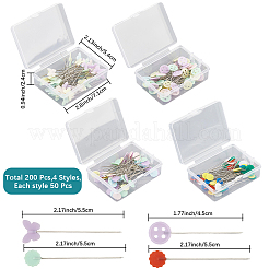 4 коробка 4 стиля железных булавок FIND-CP0003-03