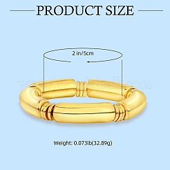 Ccb elastische Armbänder aus gebogenen Kunststoffröhrenperlen für Damen&nbsp;BJEW-SW001583-02